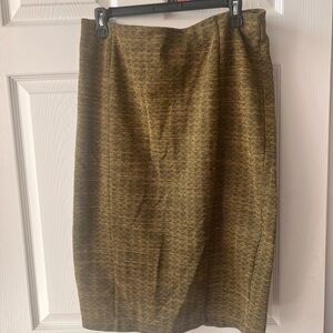 H&M Textured Brown Pencil Skirt
